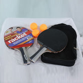 Table Tennis Racket Set with 3 Ping Pong Balls Bag